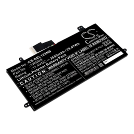Аккумулятор Dell, Latitude 12 5285, Latitude 5285, 2550 мАч, CS