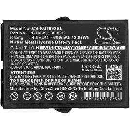 Аккумулятор IKUSI TM70/1, TM70/2, RAD-TS, RAD-TF transmitters, T71, T72 ATEX transmitters, 2303692, TM70, 600mAh, CS