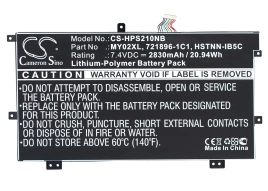 Аккумулятор HP, Slatebook x2, Slatebook x2 10-H010NR, TPN-Q127, 2830 мАч, CS