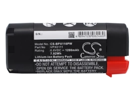 Аккумулятор Black & Decker, VPX1101, VPX1101X, VPX1201, 1200 мАч, CS