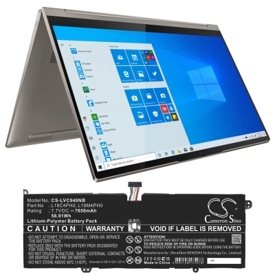 Аккумулятор Lenovo, Yoga C940-14IIL, Yoga C940-14IIL-81Q9, Yoga C940-14IIL 81Q900A1AX, 7650 мАч, CS фото 3