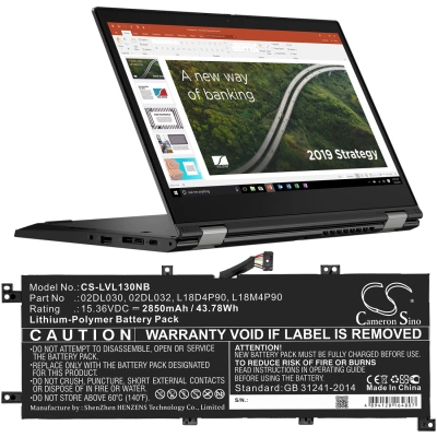 Аккумулятор Lenovo, ThinkPad L13-20R4S4L200, ThinkPad L13 Yoga-20R6S0BJ00, ThinkPad L13 Yoga-20R6S12T00, 2850 мАч, CS фото 3