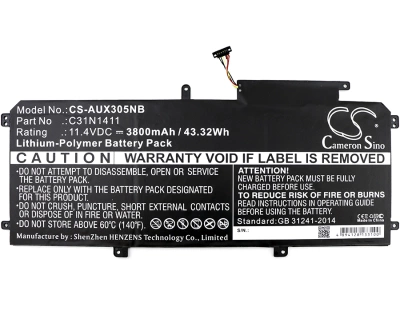 Аккумулятор Asus, U305CA6Y30, U305F 13.3 inch, U305FA5Y10, 3800 мАч, CS фото 4