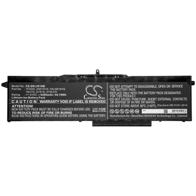 Аккумулятор Dell, Latitude 15 5501, Latitude 15 5511, Precision 3541, 8400 мАч, CS фото 3