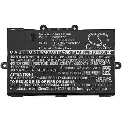 Аккумулятор Clevo | Eurocom | Sager | Schenker, P870TM-G, P870DM3-G, P775DM3, 5800 мАч, CS фото 3