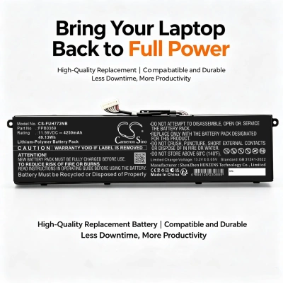Аккумулятор Fujitsu, FMVA50G2B, FMVA50G2L, FMVA50G2S, 4250 мАч, CS фото 3