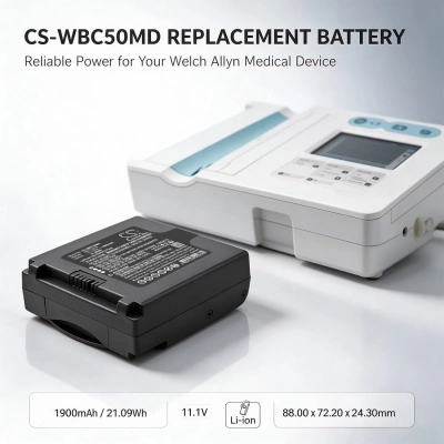 Аккумулятор Welch-Allyn, Connex Integrated Wall System, CP50 EKG Machine, CP50 Electrocardiograph, 1900 мАч, CS фото 5