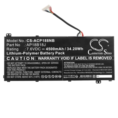 Аккумулятор Acer, Aspire 3 A314-32, Aspire 3 A314-32-C00A, Aspire 3 A314-32-C087, 4500 мАч, CS фото 2