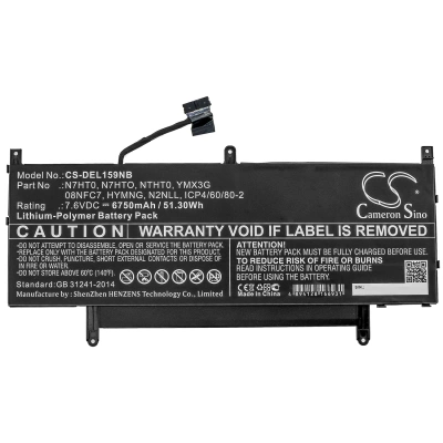 Аккумулятор Dell, Latitude 15 9510 WPK5N, Latitude 15 9510 41GJW, Latitude 15 9510 HKVNY, 6750 мАч, CS фото 5