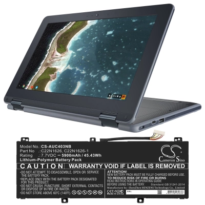 Аккумулятор Asus, Chromebook C403NA-FQ0004, Chromebook Flip C213NA-BW0034, Chromebook C403NA-FQ0005, 5900 мАч, CS фото 2