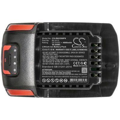 Аккумулятор Ingersoll Rand, IQV20, IRC-W7150, IRTW7150, 4000 мАч, CS фото 3