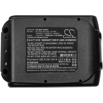 Аккумулятор Makita, BCL180F, BCL180W, BCL180ZW, 7500 мАч, CS фото 4