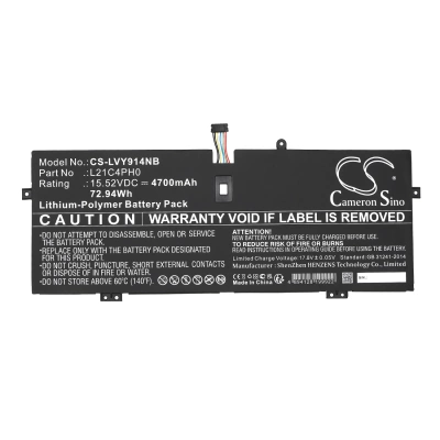 Аккумулятор Lenovo, Yoga 9 14ITL5-82BG008EPB, Yoga 9 14ITL5 82BG005EAU, Yoga 9 14IAP7 82LU005KSB, 4700 мАч, CS фото 5