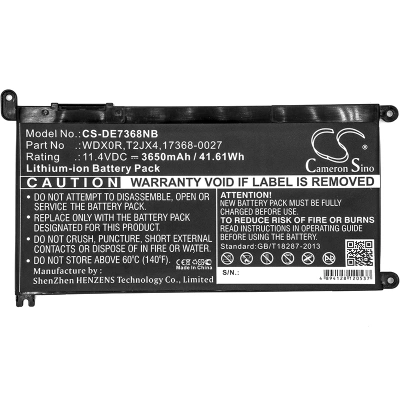 Аккумулятор Dell, INS 13MF PRO-D1508TS, Dell INS 13MF PRO-D1708TS, Inspiron 13 7368, 3650 мАч, CS фото 2