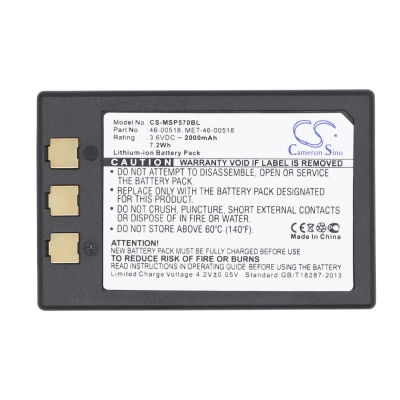 Аккумулятор сканера Honeywell Metrologic MK5710, SP5700 Optimus PDA, 2000 mAh, CS фото 2
