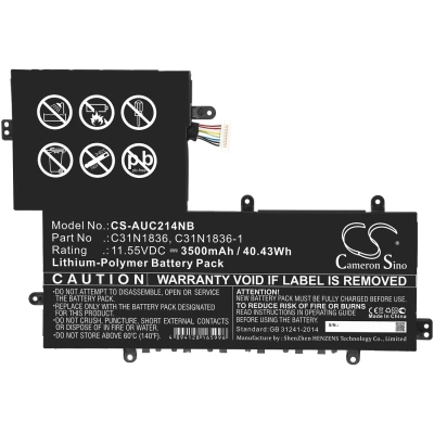 Аккумулятор Asus, C204MA-GJ0003, Chromebook C204MA-BU1430, Chromebook Flip C214MA, 3500 мАч, CS фото 3
