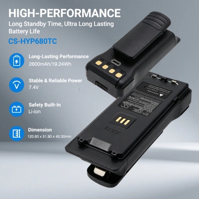 Аккумулятор Hytera, HP600, HP602, HP605, 2600 мАч, CS фото 2