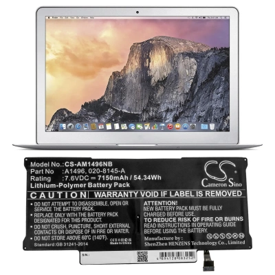 Аккумулятор Apple, MacBook Air 13" A1466 2013, MacBook Air Core i5 1.3 13" Mid-2013, MacBook Air Core i7 1.7 13" Mid-, 7150 мАч, CS фото 2