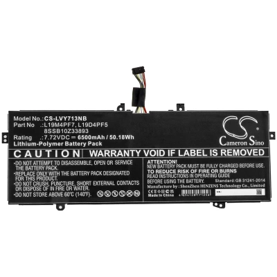 Аккумулятор Lenovo, Yoga Slim 7-13ITL05(82CU), Yoga Slim 7-13ACN05, Yoga Slim 7-Carbon 13ITL5, 6500 мАч, CS фото 2