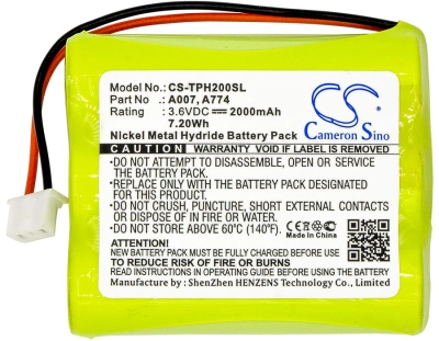 Аккумулятор TPI, HXG-2D, HXG-2D Combustible Gas Leak Detectors, 712, 2000 мАч, CS фото 4