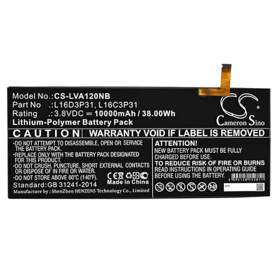 Аккумулятор Lenovo, Yoga A12, YB-Q501F ZA1Y0061US, 10000 мАч, CS фото 4