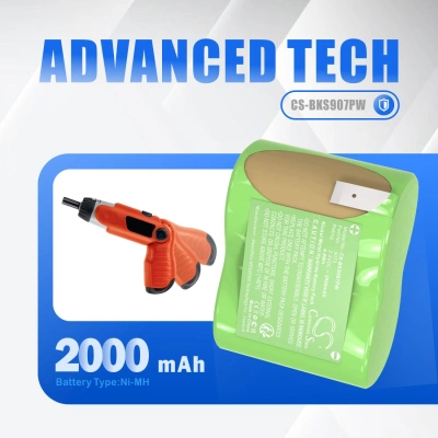 Аккумулятор Black & Decker, 9073, 9073 Type 1, 2000 мАч, CS фото 7