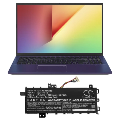 Аккумулятор Asus, X512da-ej040t, VivoBook 17 F712FA-AU814, VivoBook 15 X512UA-EJ258T, 4050 мАч, CS фото 5