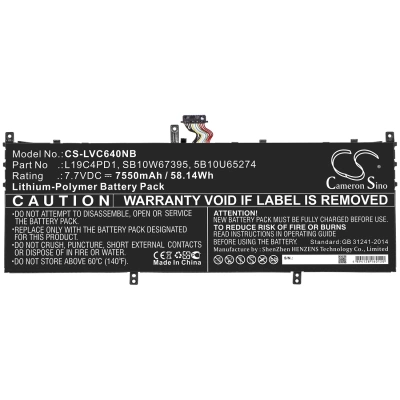 Аккумулятор Lenovo, Yoga C640 13, Yoga C640 13IML, 7550 мАч, CS фото 2