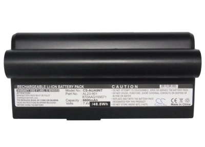 Аккумулятор Asus, Eee PC 901, Eee PC 904, Eee PC 904HD, 6600 мАч, 138,90 × 55,55 × 37,60 мм, CS фото 2