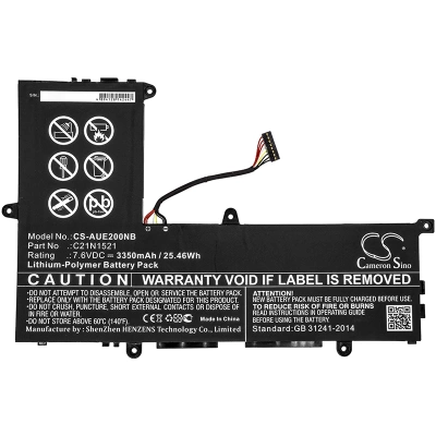 Аккумулятор Asus, VivoBook E200HA, VivoBook E200HA-1A, VivoBook E200HA-1B, 3350 мАч, CS фото 2