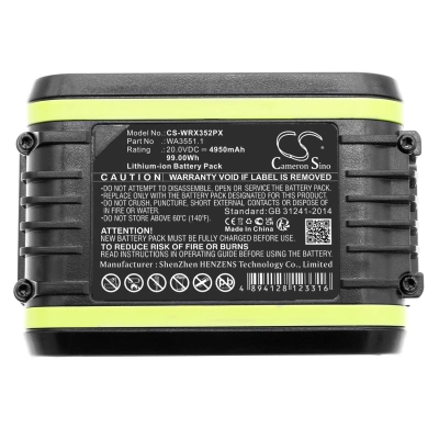 Аккумулятор Rockwell | Pattfield | AL-KO | Worx, RD2865, RD2871, RD2872, 4950 мАч, CS фото 4