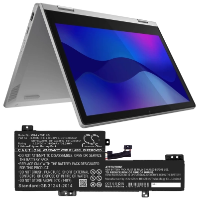 Аккумулятор Lenovo, IdeaPad Flex 3 11IGL05, IdeaPad Flex 3 11IGL05 82B20024IV, IdeaPad Flex 3 11IGL05 82B2001MUK, 3150 мАч, CS фото 3