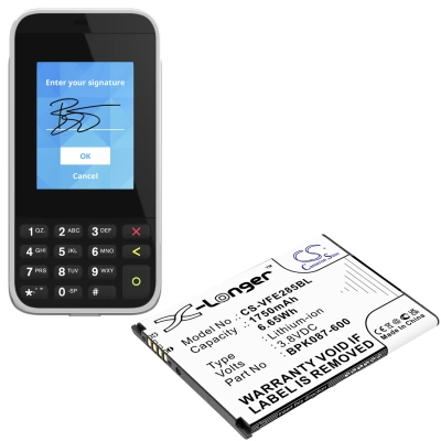 Аккумулятор VeriFone, E285, IPAY E285, 1750 мАч, CS фото 4