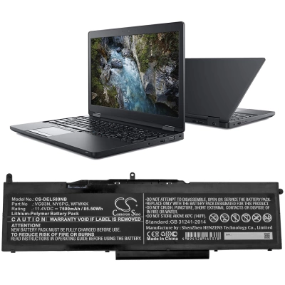 Аккумулятор Dell, Latitude 5580, Precision 15 3520, Latitude 5591, 7500 мАч, CS фото 4