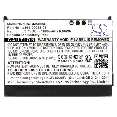 Аккумулятор Garmin, Aera 500, Aera 510, Aera 550, 1880 мАч, CS фото 2