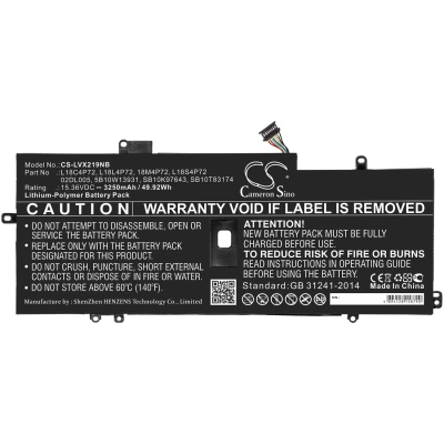 Аккумулятор Lenovo, ThinkPad X1 Carbon 2019, ThinkPad X1 Carbon G7 2020, ThinkPad X1 Carbon 2019-20QE000VGE, 3250 мАч, CS фото 2