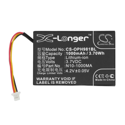 Аккумулятор сканера Opticon OPL-9714, OPL-9715, OPL-9725, OPL-9727, OPL-9815, PHL-1300, 1000 mAh, CS фото 1