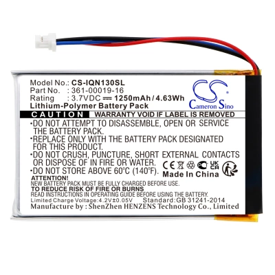 Аккумулятор Garmin, Nuvi 1300, Nuvi 1350, Nuvi 1350T, 1250 мАч, CS фото 3