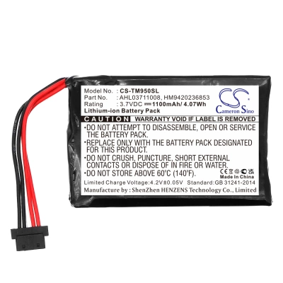 Аккумулятор TomTom, Go 950, Go 950 Live, 4CP9.002.00, 1100 мАч, CS фото 2