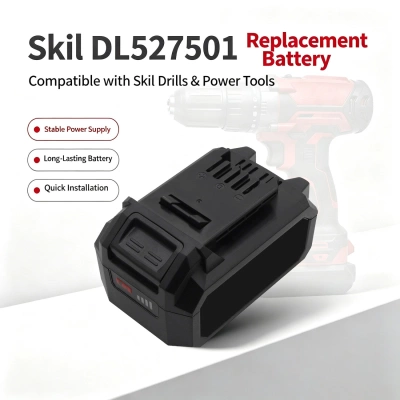 Аккумулятор Skil, 20V 0.6cm Hex Cordless Impact Driver, 20V 13MM Hammer Drill, 20V Brushless 1/4” HEX Impact Driver, 4000 мАч, CS фото 6