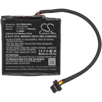 Аккумулятор TomTom, Go 400 4.3" Satnav, 4FB40, 700 мАч, CS фото 5