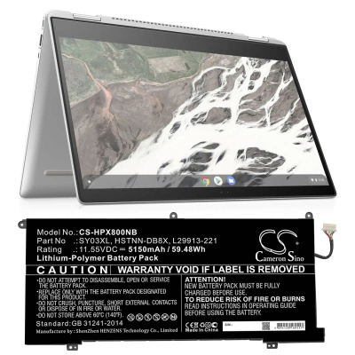 Аккумулятор HP, Chromebook X360 14 G1, Chromebook X360 14-DA0011DX, Chromebook X360 14-DA, 5150 мАч, CS фото 5