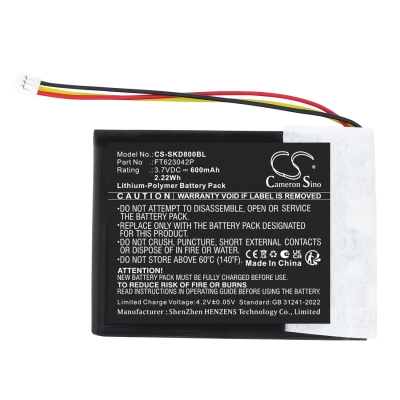 Аккумулятор Socket Mobile, S860, D840, D860, 600 мАч, CS фото 2