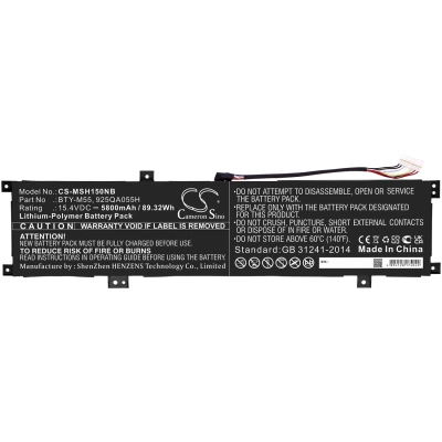 Аккумулятор MSI, Alpha 15 A3DDK, Alpha 15 A4DEK, Alpha 15 B5EEK, 5800 мАч, CS фото 3