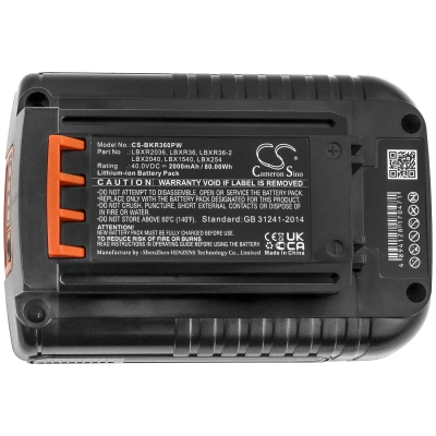 Аккумулятор Black & Decker, LST136B, LCC340C, LST136, 2000 мАч, CS фото 5
