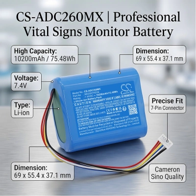 Аккумулятор SunTech | ADC, CT40 Monitor, ADView 2 Modular Diagnostic Station, Diagnostic ADView2, 10200 мАч, CS фото 4