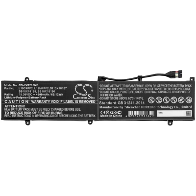 Аккумулятор Lenovo, Yoga Slim 7 15, Yoga Slim 7-15IMH05, 4500 мАч, CS фото 5