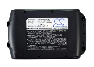 Аккумулятор Makita, BCL180F, BCL180W, BCL180ZW, 1500 мАч, CS фото 1