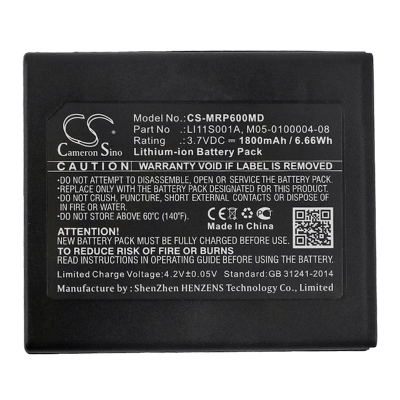 Аккумулятор Mindray, Oxymetre Pouls PM60, pulse oximeter PM60, PM60 pulse oximeter, 1800 мАч, CS фото 3