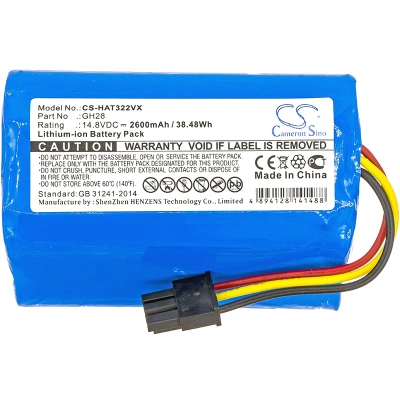 Аккумулятор Liectroux | Haier | TOMEFON | Fomt | TCL | Fmart | Welmax, DH860, Q7000, Q8000, 2600 мАч, CS фото 2
